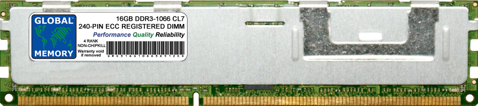 16GB DDR3 1066MHz PC3-8500 240-PIN ECC REGISTERED DIMM (RDIMM) MEMORY RAM FOR IBM/LENOVO SERVERS/WORKSTATIONS (4 RANK NON-CHIPKILL) - Click Image to Close